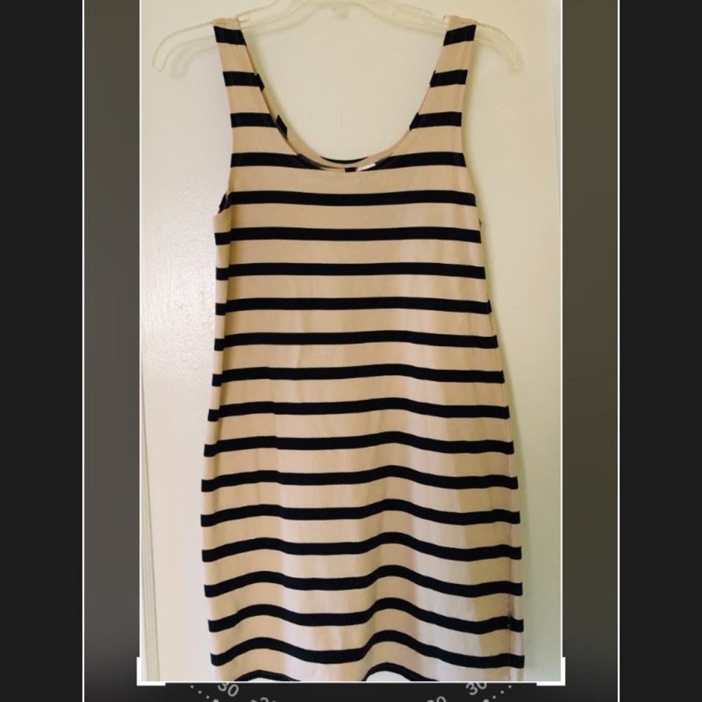 Black and pink striped dress. Divided by h&m